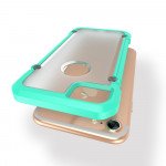 Wholesale iPhone 7 Plus Clear Defense Hybrid Case (Green)